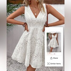White Lace Mini Dress
